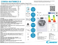 Pračka se sušičkou Candy CSWS4 464TWMCE-S SLIM produktová karta